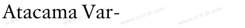 Atacama Var字体转换
